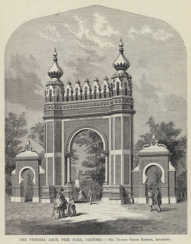 Victoria Arch, Peel Park, Salford (gravyr) av English School