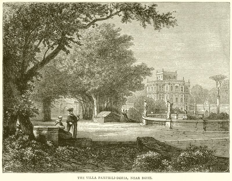 Villa Pamphili-Doria, nära Rom av English School