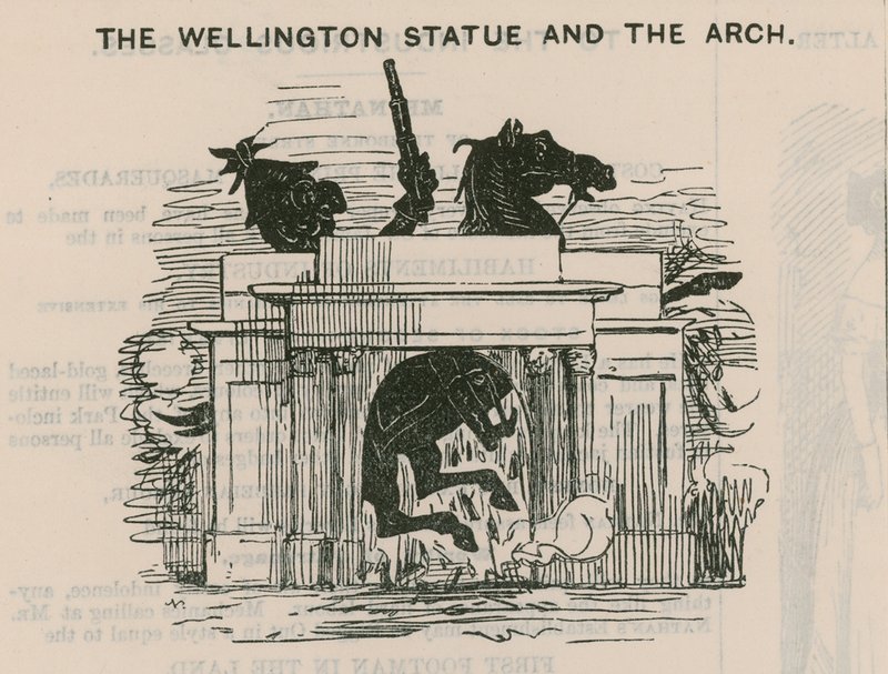 Wellington-statyn och bågen av English School