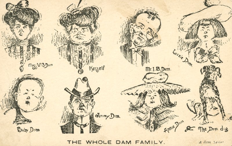 Hela familjen Dam (litografi) av English School