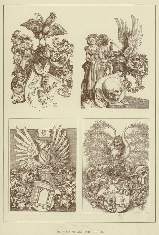Albrecht Dürers verk (litografi) av English School