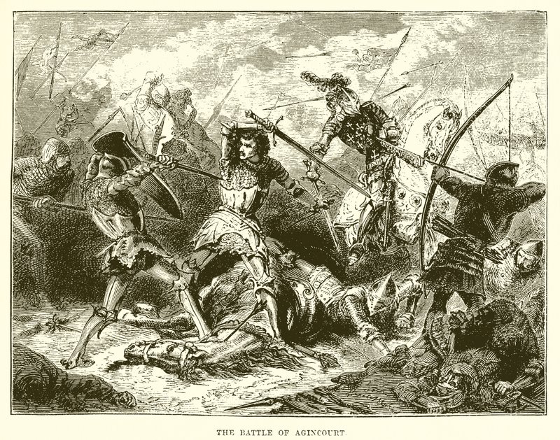 Slaget vid Agincourt av English School