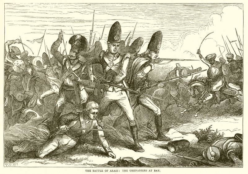 Slaget vid Arass: The grenadiers at bay (1775) av English School