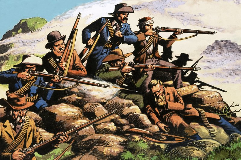 Le taua o Majuba Hill, First Boer Warswed av English School