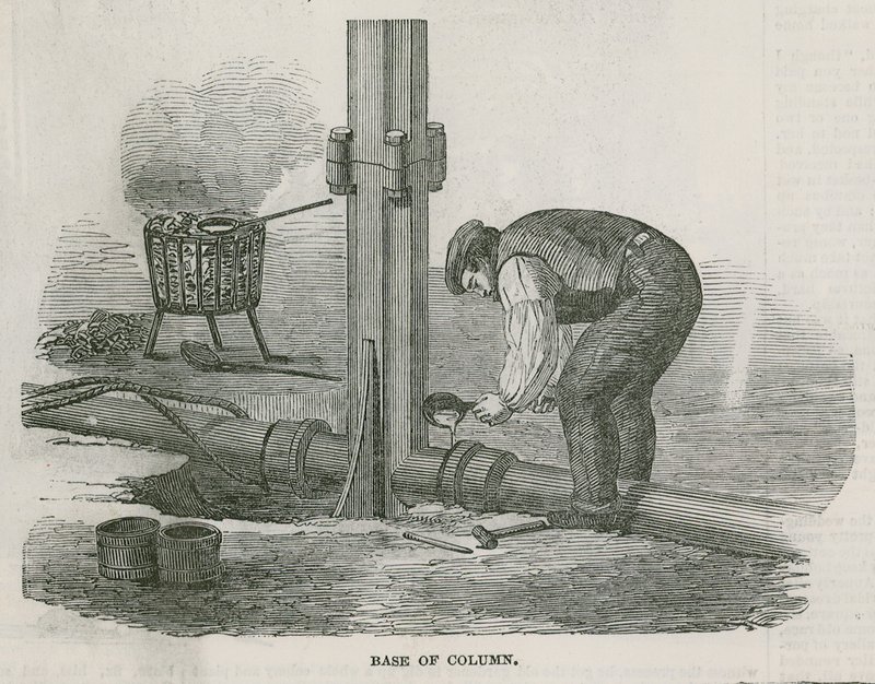 Byggnaden i Hyde Park, London, för den stora utställningen 1851 av English School
