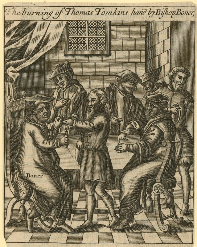 Brännandet av Thomas Tomkins av English School