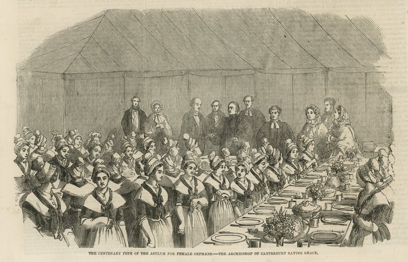Hundraårsfirandet av Asylum for Female Orphs av English School