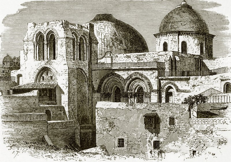 Den heliga gravens kyrka i Jerusalem av English School