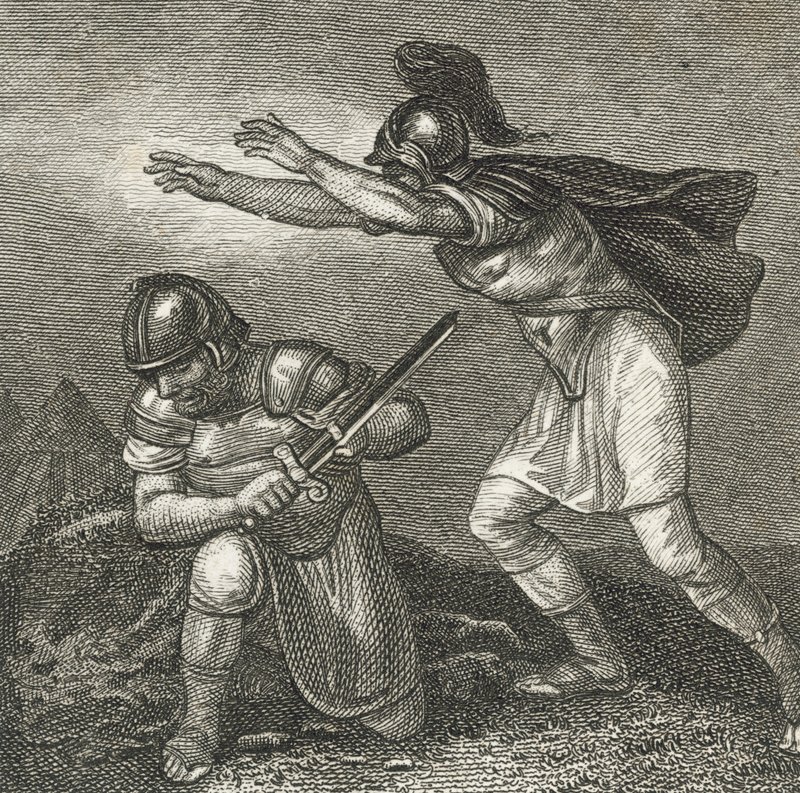 Brutus död (gravyr) av English School