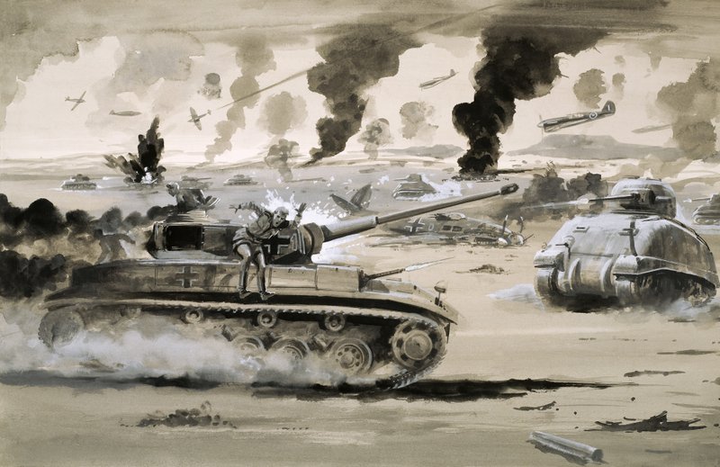 Afrikakårens nederlag vid El Alamein av English School