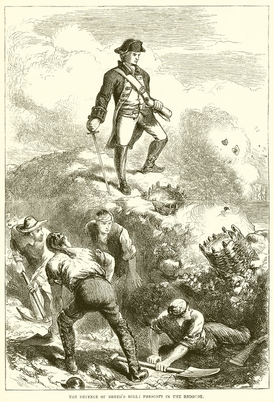 Försvaret av Breeds Hill: Prescott in the Redoubt av English School