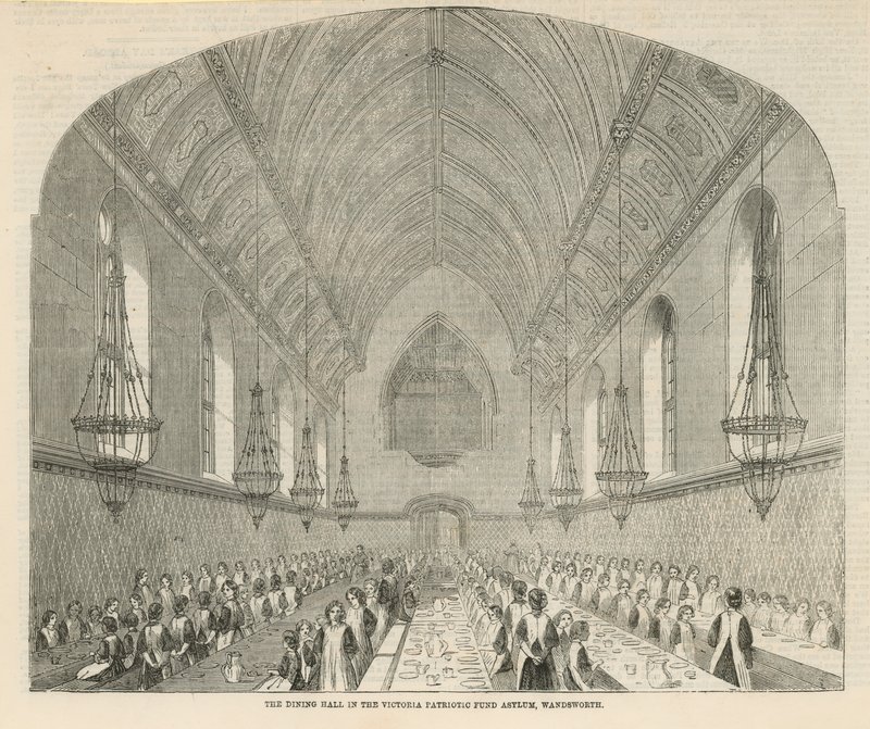 Matsalen i Victoria Patriotic Fund Asylum av English School