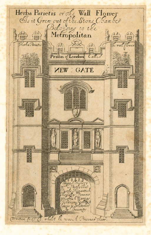 Den tidigaste kända utsikten över Newgate av English School