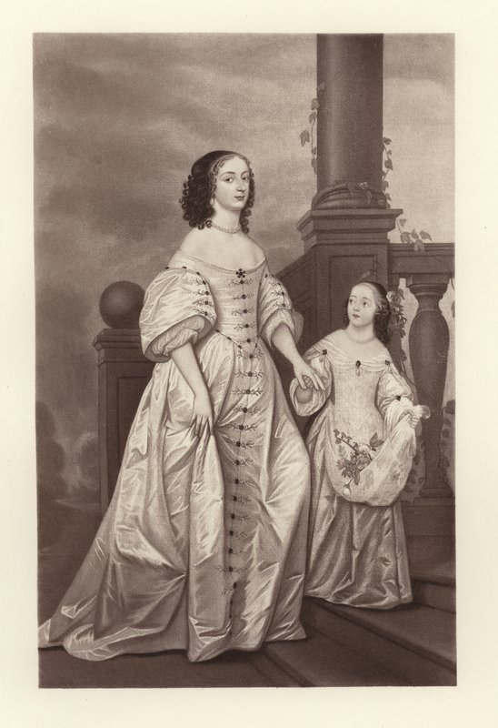 Kurfursten Sophia och hennes dotter Sophia Charlotte Drottning av Preussen av English School