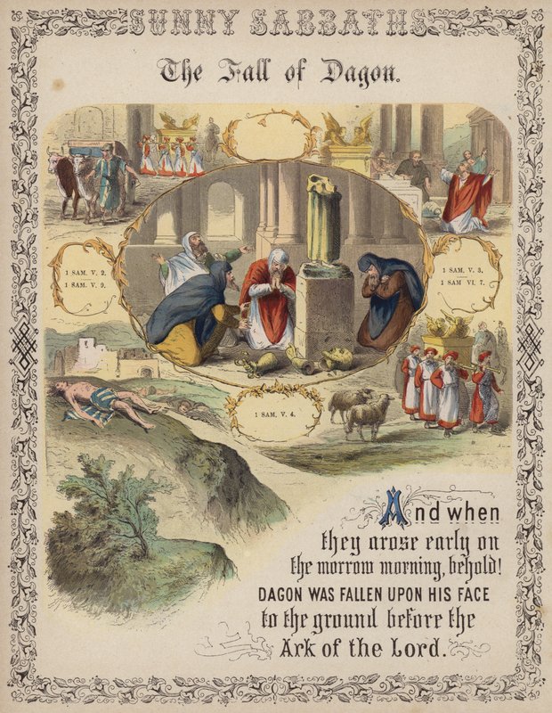 Dagons fall (färgad gravyr) av English School