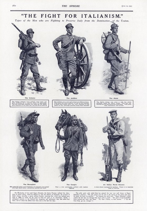 Kampen för italienskismen, första världskriget, 1915 av English School