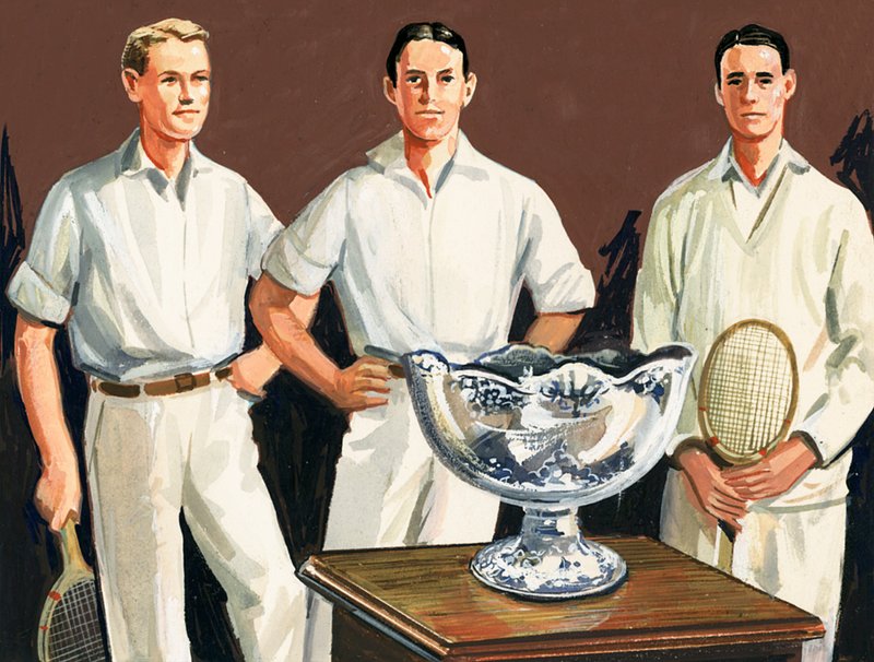Den första Davis Cup kom på av Dwight Davis som var med i det vinnande laget av English School
