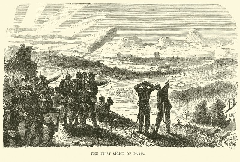 Första åsynen av Paris, september 1870 av English School