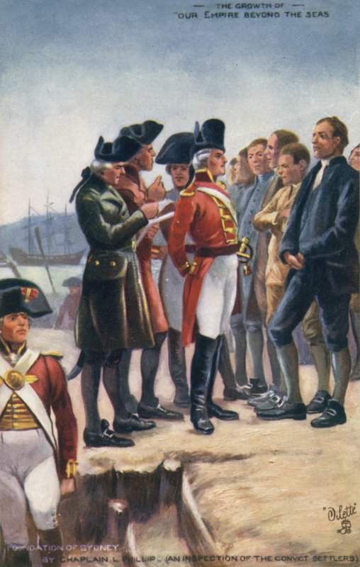 Grundandet av Sydney, Australien, 1788 av English School