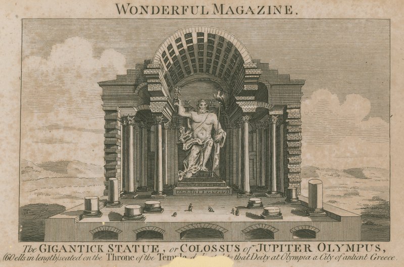 Den gigantiska statyn, eller kolossen av Jupiter Olympus av English School