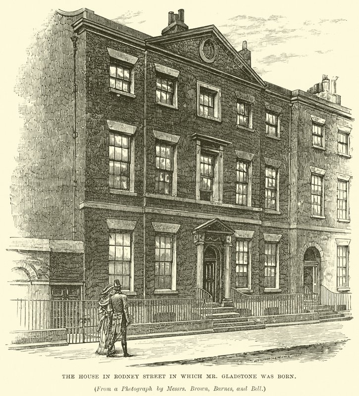 Huset på Rodney Street där Mr Gladstone föddes av English School