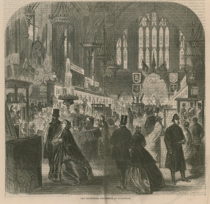 Industriutställningen i Guildhall, London av English School
