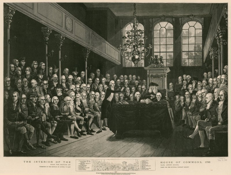 Underhusets interiör, 1793 av English School