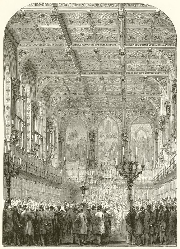 Det inre av House of Lords av English School