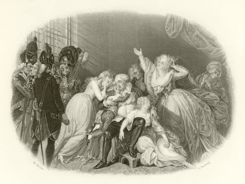 Den sista intervjun av Ludvig XVI med sin familj av English School