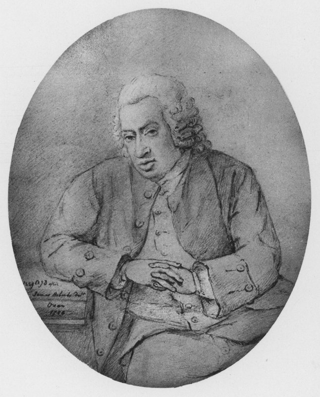 Det sista porträttet av Dr Samuel Johnson (litho) av English School