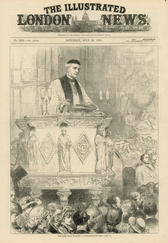 Den bortgångne dekanen Stanley i Westminster Abbey av English School