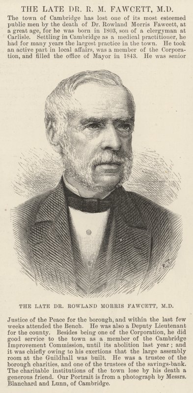 Avlidne Dr Rowland Morris Fawcett, MD (gravyr) av English School