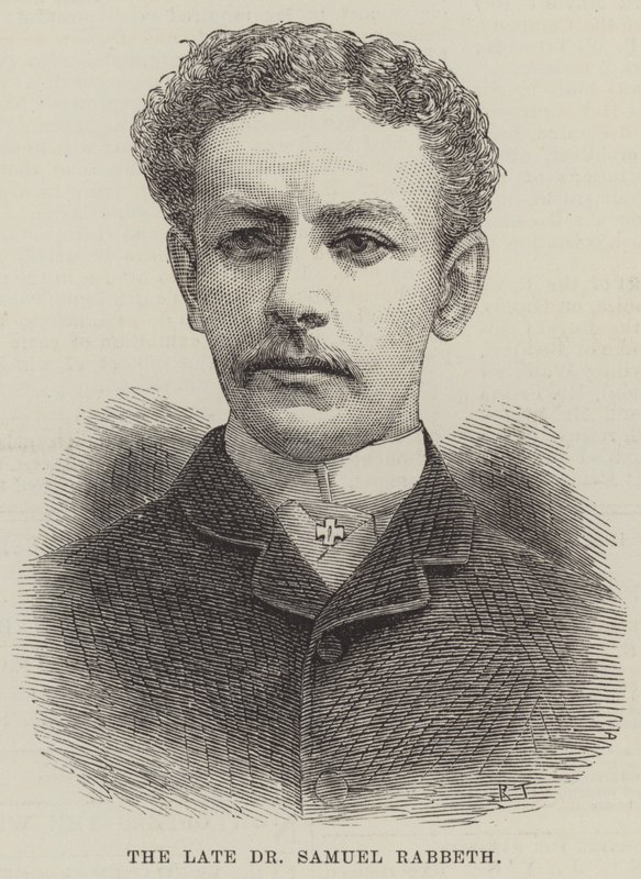 Den bortgångne Dr Samuel Rabbeth (gravyr) av English School