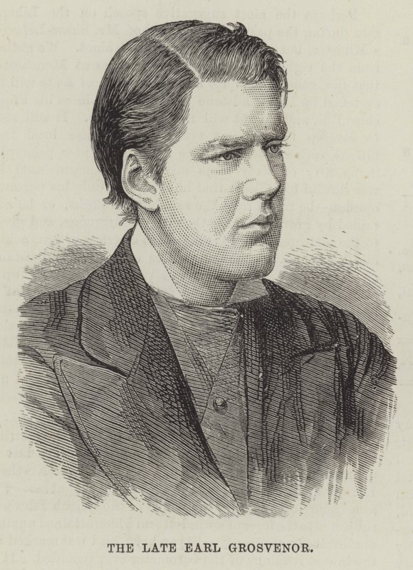 Den framlidne Earl Grosvenor (gravyr) av English School