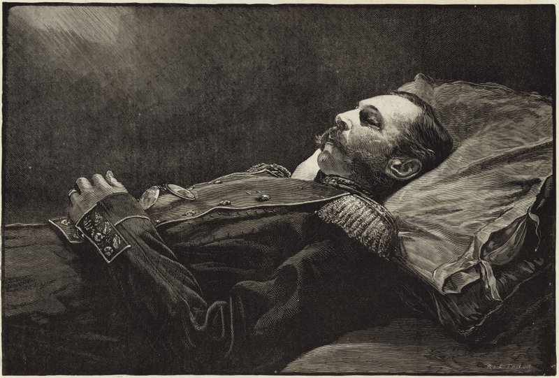 Den framlidne kejsaren Alexander II av Ryssland efter döden av English School