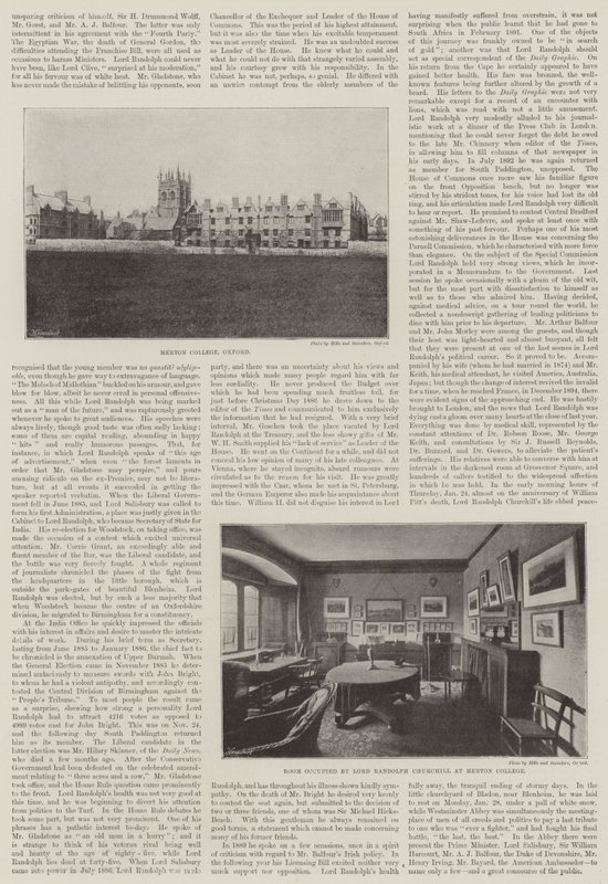 Den bortgångne Lord Randolph Churchill (gravyr) av English School