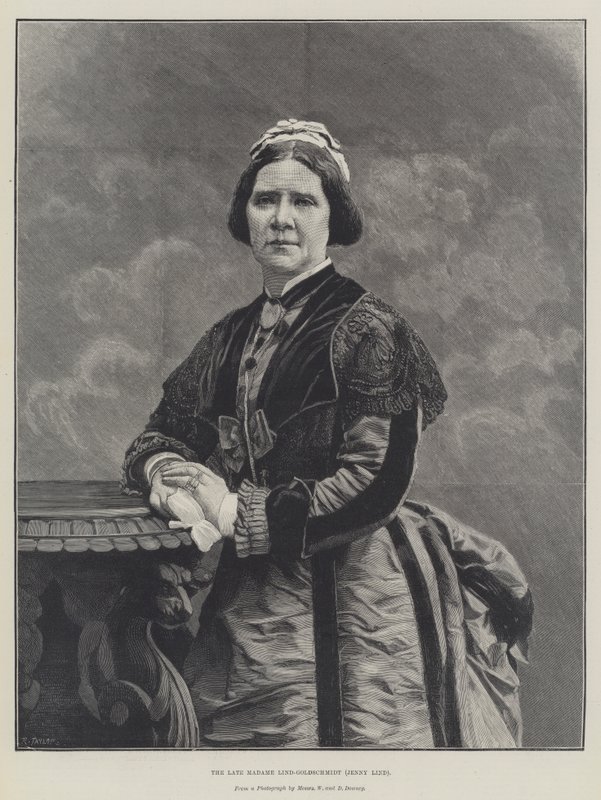 Framlidna Madame Lind-Goldschmidt, Jenny Lind (gravyr) av English School