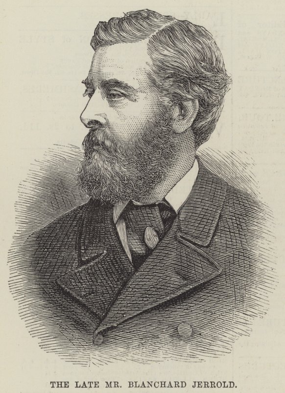Den bortgångne herr Blanchard Jerrold (gravyr) av English School