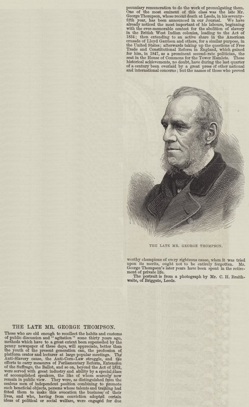 Den bortgångne herr George Thompson (gravyr) av English School