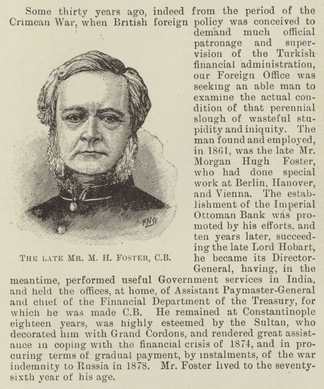 Den framlidne Mr M H Foster, CB (gravyr) av English School