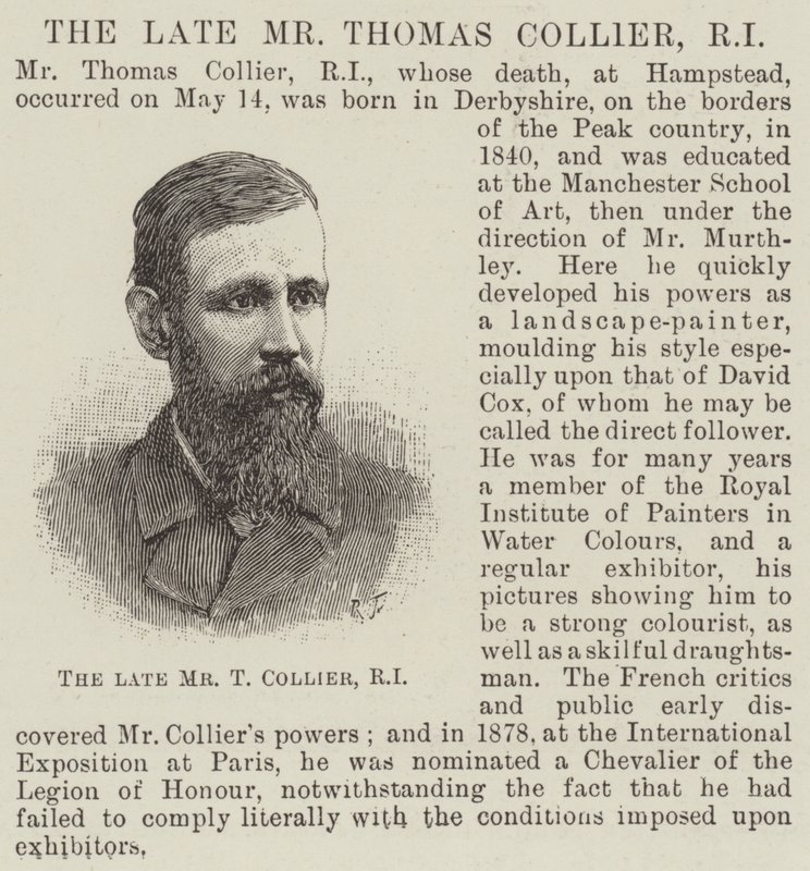 Den framlidne Mr Thomas Collier, RI (gravyr) av English School