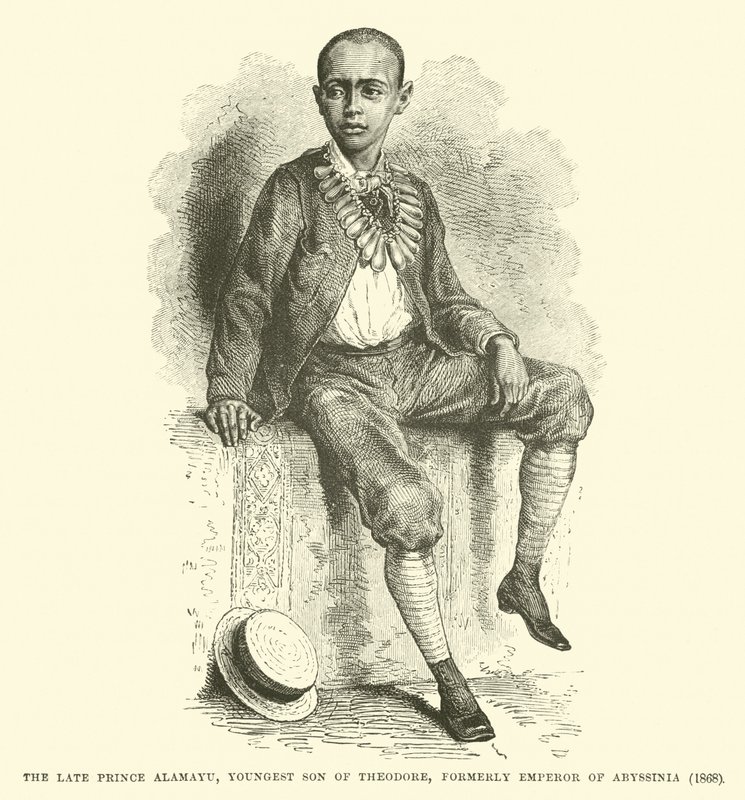Den bortgångne prins Alamayu, yngste son till Theodore, tidigare kejsare av Abessinien, 1868 av English School