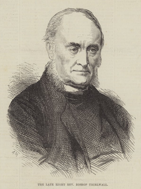 Den framlidne höger pastor biskop Thirlwall (gravyr) av English School