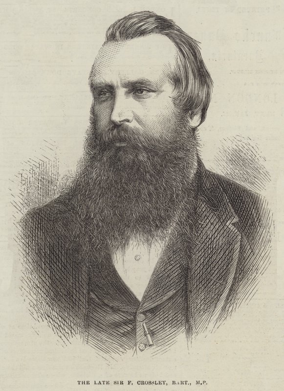 Den framlidne Sir F Crossley, Baronet, MP (gravyr) av English School