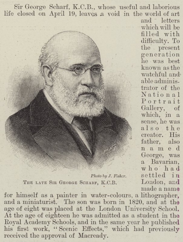 Den framlidne Sir George Scharf, KCB (gravyr) av English School