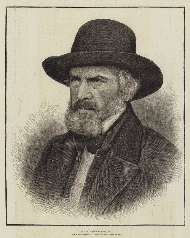Den sena Thomas Carlyle (gravyr) av English School
