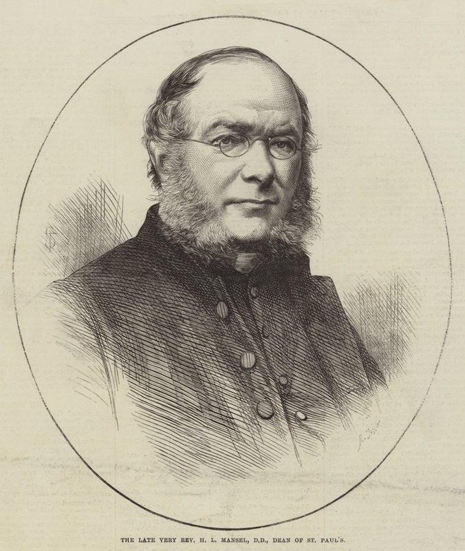 Den framlidne Very Reverend H L Mansel, DD, Dean of St Paul