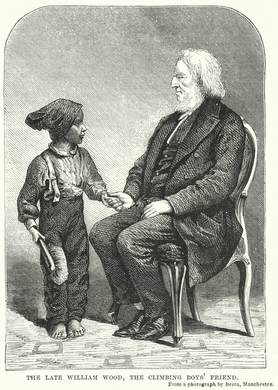 Den bortgångne William Wood, den klättrande pojkens vän (gravyr) av English School