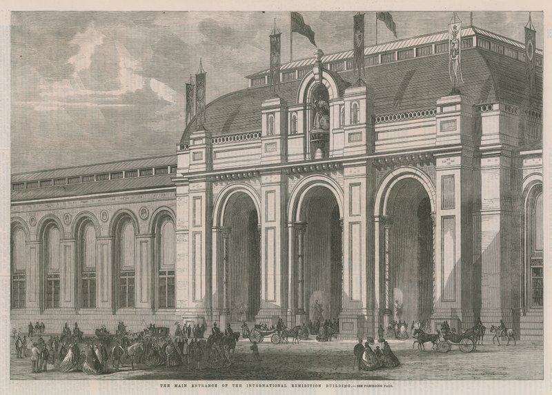Huvudentrén till den internationella utställningen 1862 av English School