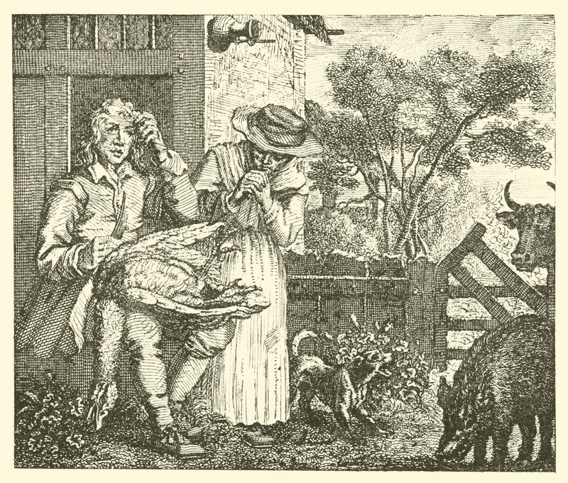 Mannen och hans gås (gravyr) av English School
